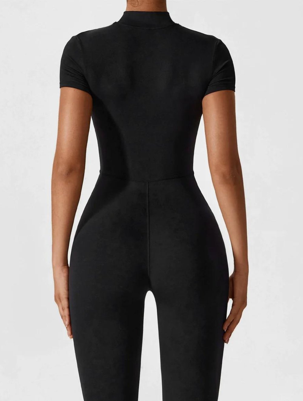 Short Sleeve Zipper Jumpsuit - GetLivetta