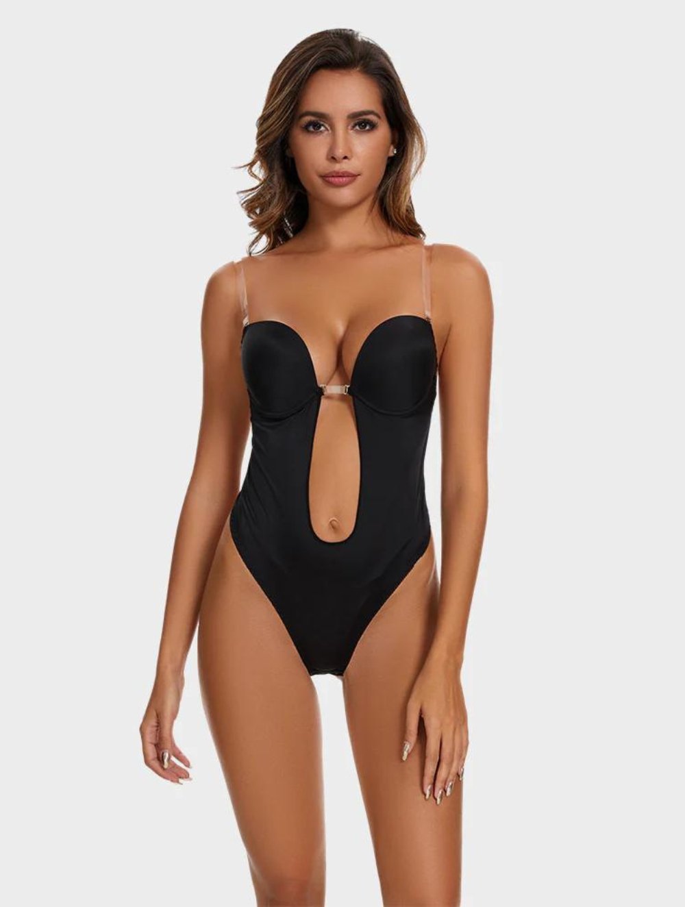 Strapless U Plunge Thong Bodysuit - GetLivetta