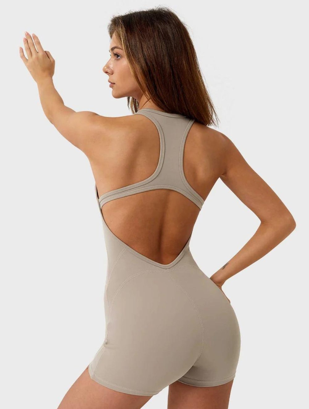 U-Neck Backless Romper - GetLivetta