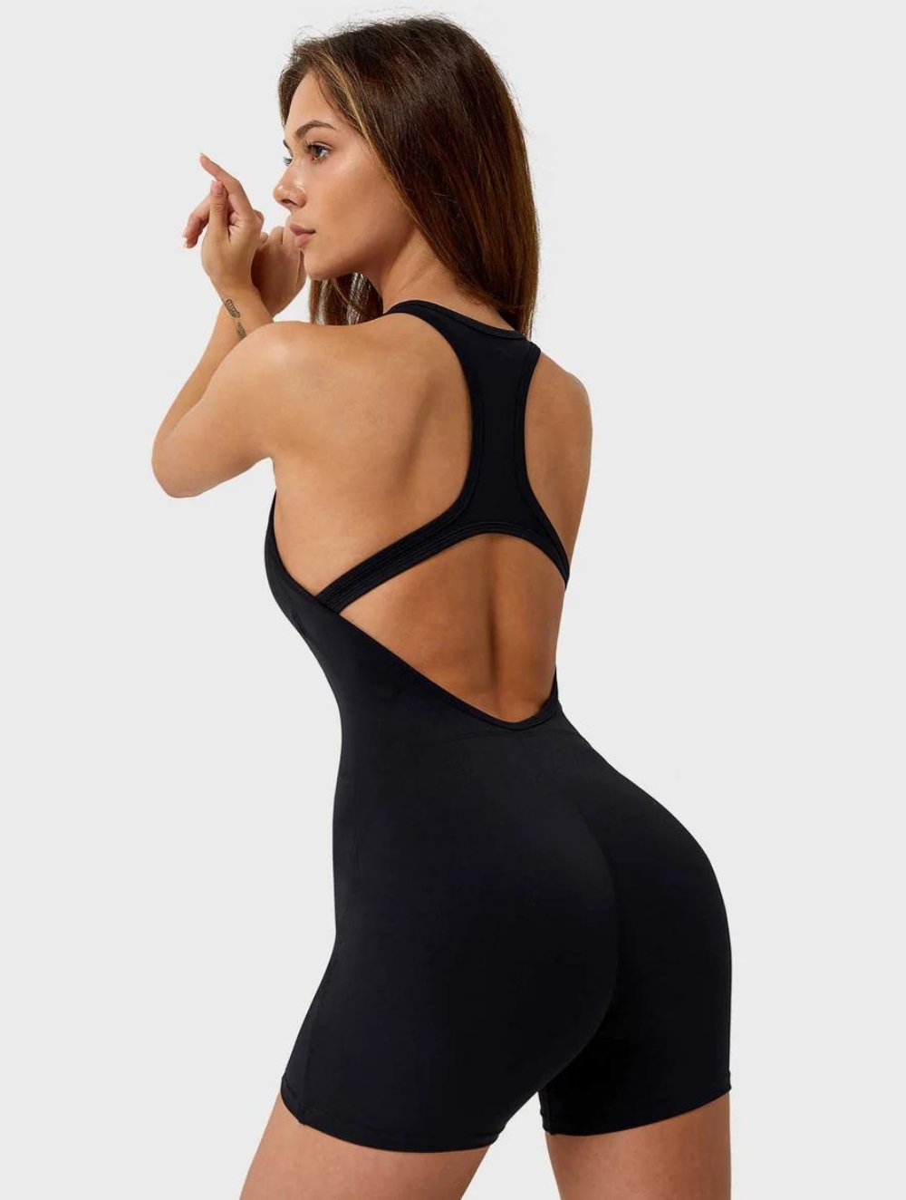 U-Neck Backless Romper - GetLivetta